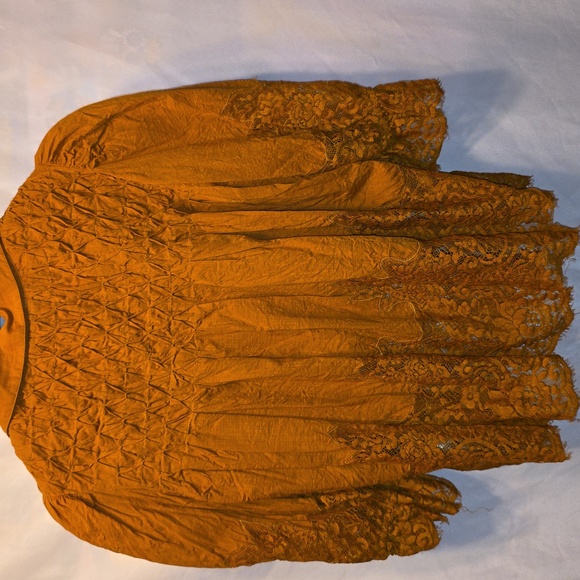 Anthropologie Terracotta Blouse with Button Accents Womens Size XS (Katie #20) - Picture 4 of 8